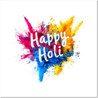 Happy Holi For Women Men Kids Color India Hindu Gifts Posters and Art